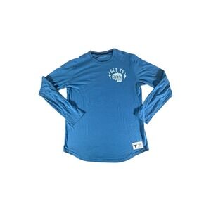Under Armour Project Rock Shirt Adult Large Blue Get To Work Long Sleeve Mens